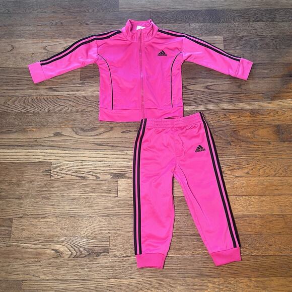 Adidas Track Suit Baby Girl 18 Months Leopard Fuzzy Vest & Vans Shoes Toddler 7 - Picture 7 of 16